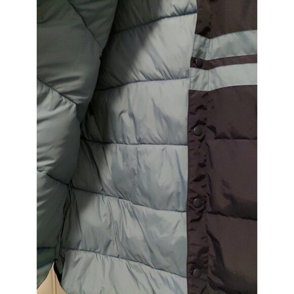 Birdwell Beach Britches Jacket Mens Nylon Full Zip Puffer Navy Blue Stripe XL - Picture 9 of 10